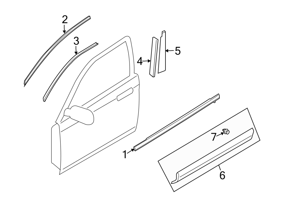 Mazda Cx Molding Left Window Moulding L Front Sash A Door