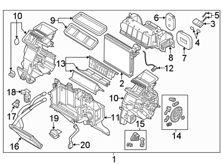 Mazda CX-3 Hvac mode door lever link. Lower, w/o auto ac. Heater