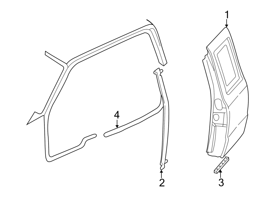 Mazda B2500 Door Shell (Right). W/molding - ZZP072110 | Walser Mazda ...