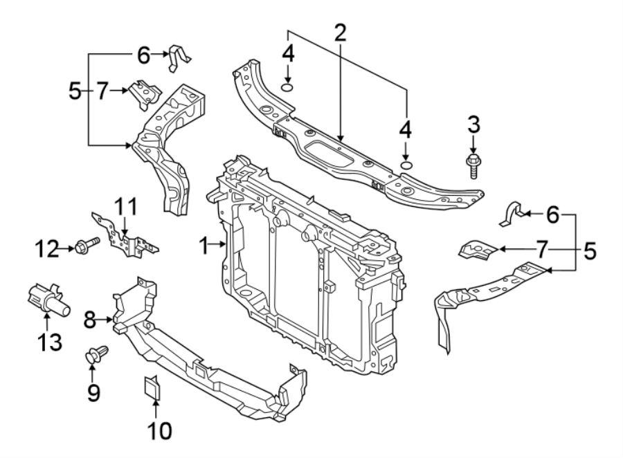 Mazda CX-9 Hood Latch Support. Lock support. STAY, LOCK. RADIATOR ...