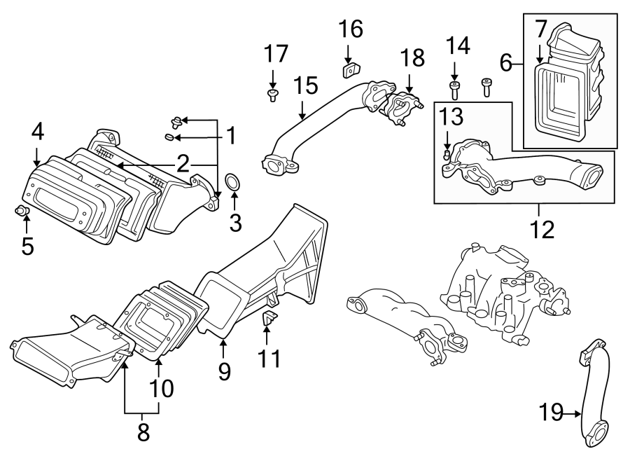 Mazda Millenia Duct. Intake. Air. 1995-96, front. 1997-02, front