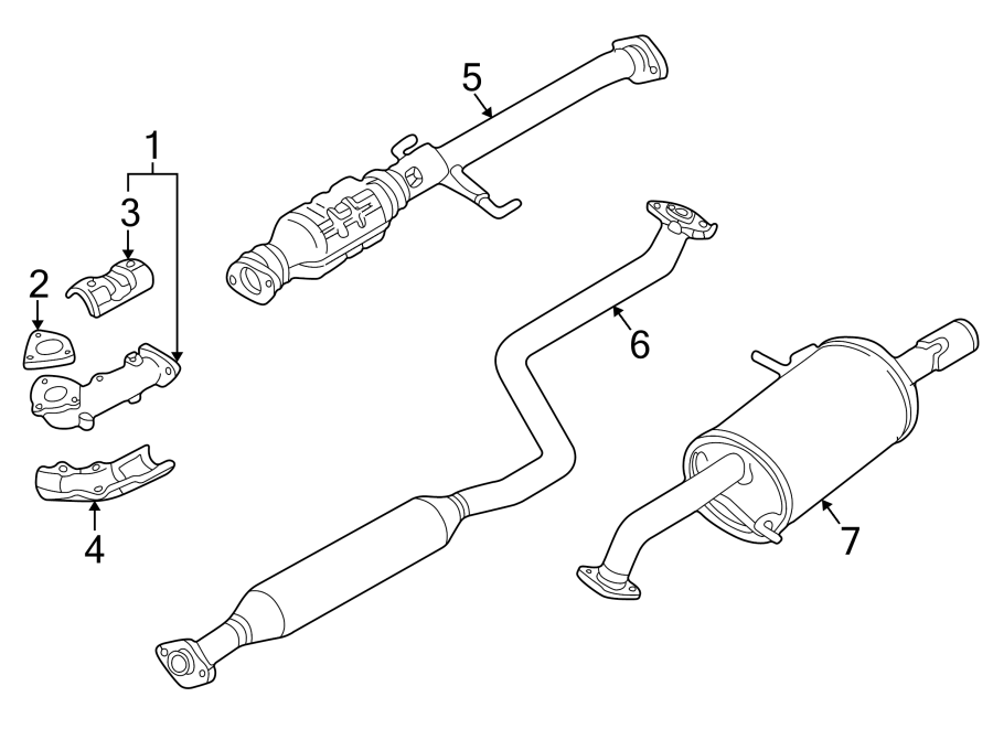 Mazda Protege Exhaust Heat Shield. PROTECTOR, FRONT PIPE. 1.6 LITER