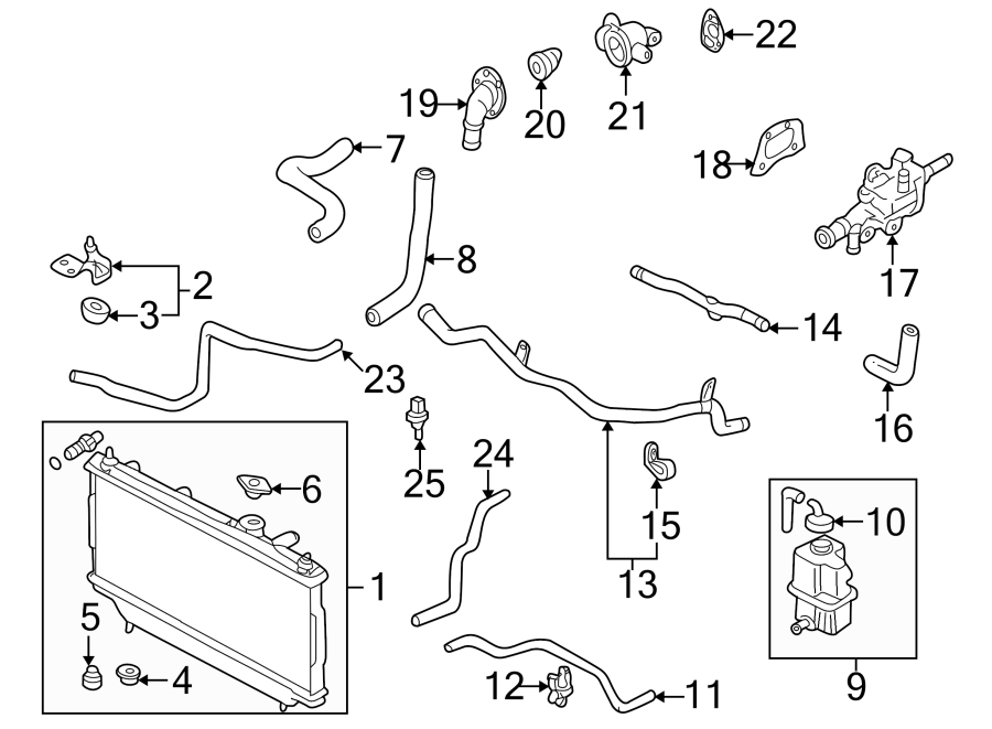 Mazda Protege5 Hose. Radiator. Coolant. Lower water. 1.8 liter ...