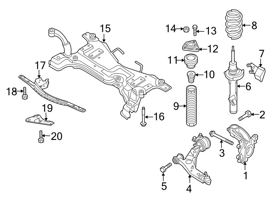 mazda 3 Suspension Subframe Crossmember. 2.0L & 2.5L. All - BFD156E10 ...