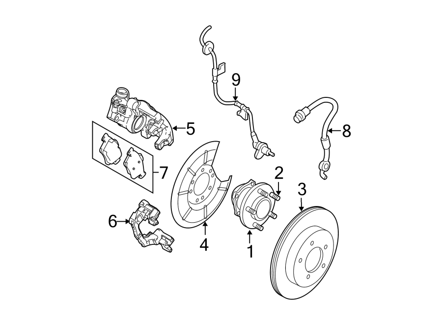 Mazda 3 Abs wheel speed sensor wiring harness. 2.0l. 2.5l ...