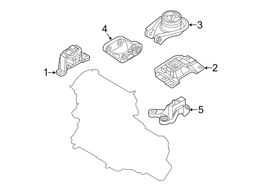 Mazda 3 Mount. Transmission. RUBBER. NO.4, ENGINE.MTG. Manual. Side. 2.