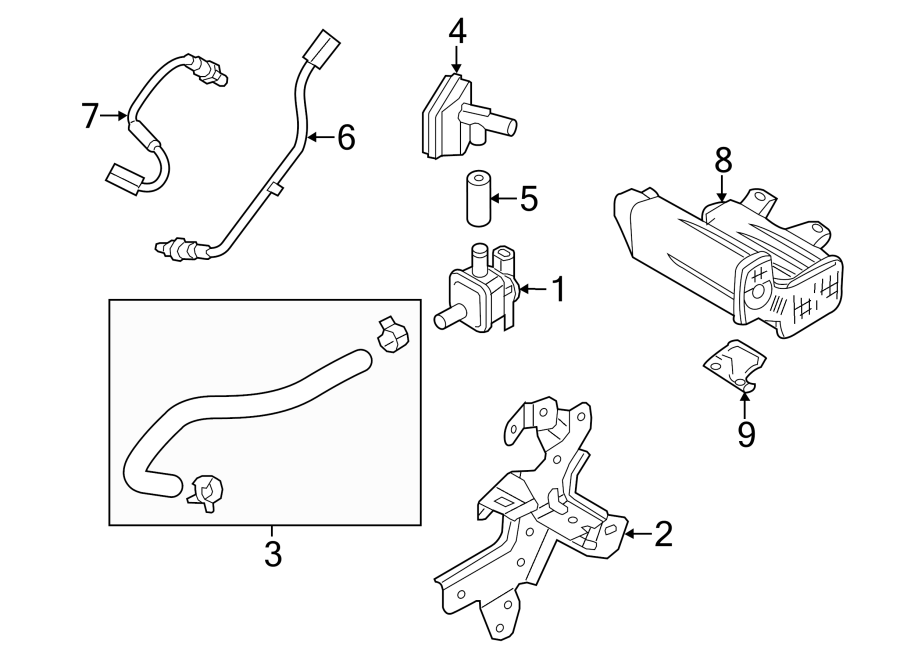 Mazda 3 Vapor Canister. Exc.Calif. Vapor Canister - PE2G13970A | Walser ...