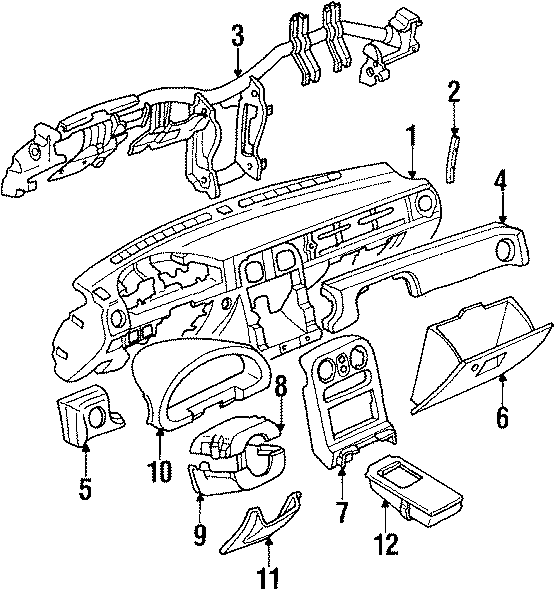 Mazda MIATA Frame. 1990-93. PANEL, INSTRUMENT - NA5260420A | Walser