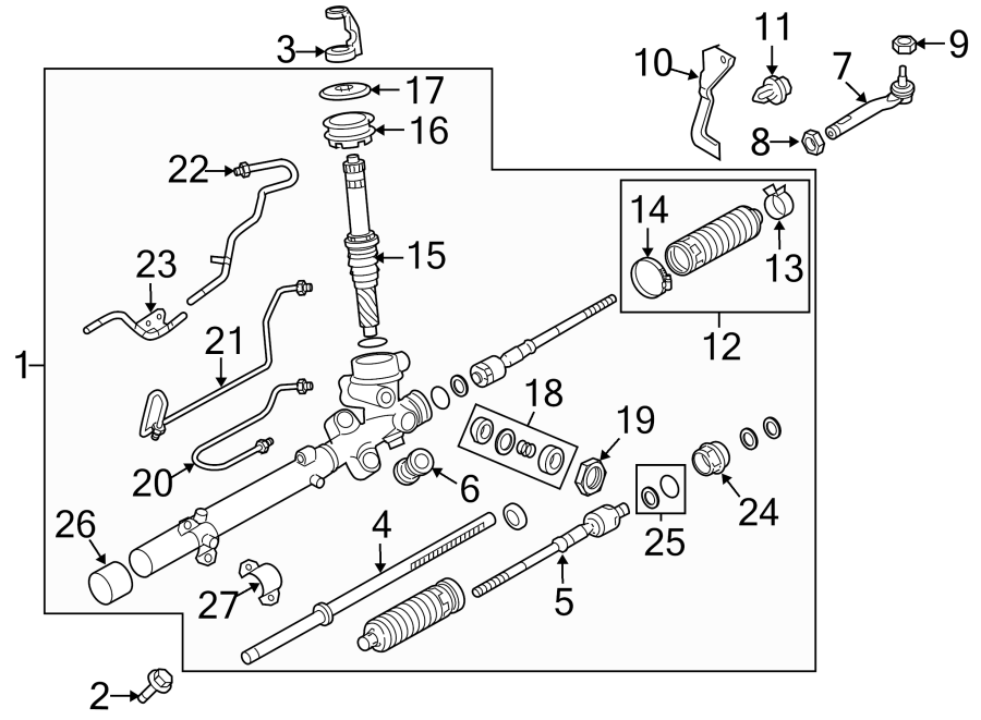 mazda MX-5 Miata Rack And Pinion Rack Gear. Miata MX5. STEERING ...