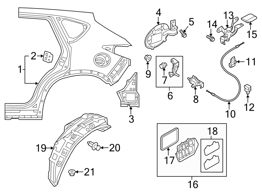 Mazda CX5 Panel right (r), fender  rear. Quarter panel  KDY370410C