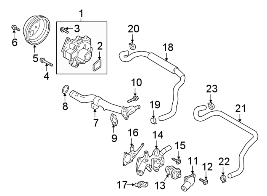 2006 ford escape coolant temperature sensor location