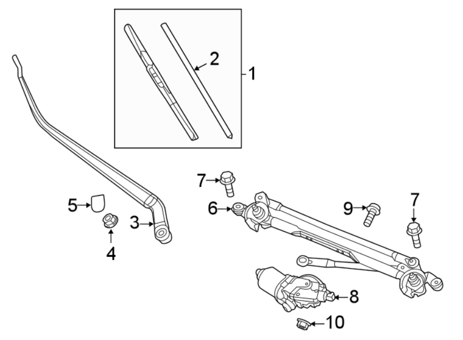 Mazda CX-5 Windshield Wiper Blade Refill. COMPONENTS, WASHER, Right