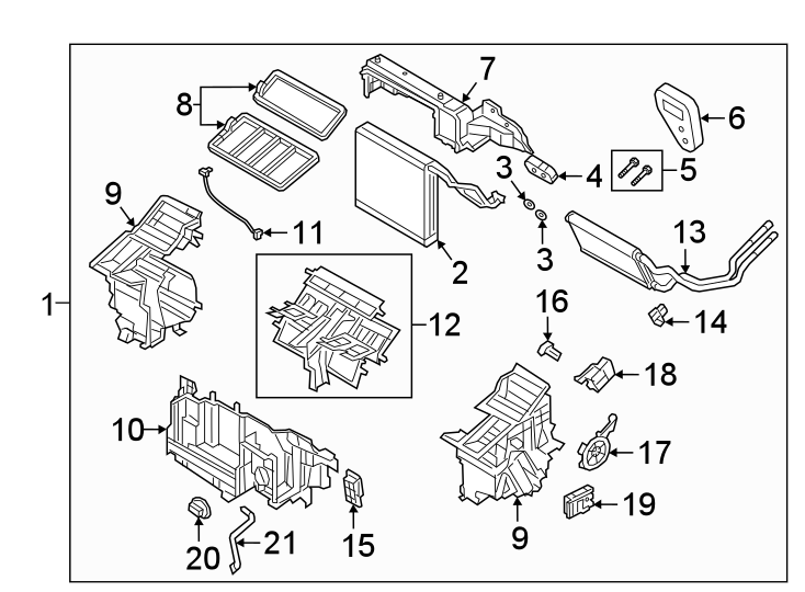 Mazda CX-5 Air conditioning (a/c) evaporator drain. Drain hose. Hose ...